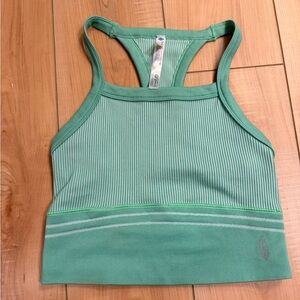 Free People Movement Ribbed Racerback Crop Tank - Green